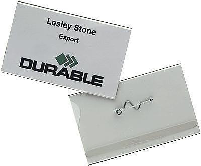 Actual product image Durable Name badge with pin