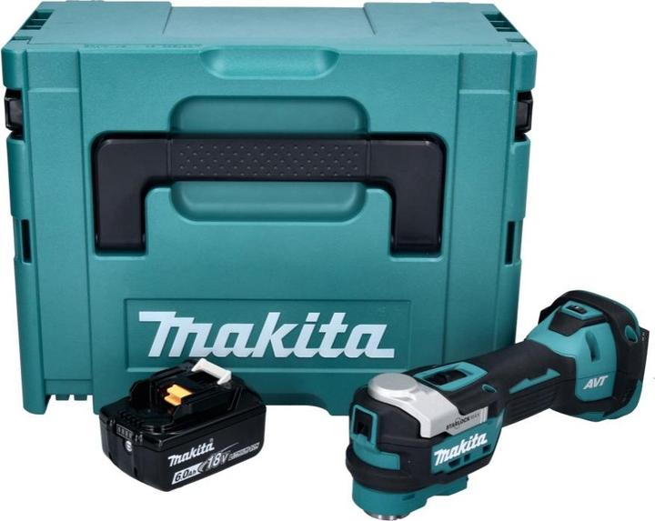 Actual product image Makita DTM 52 G1J Battery multifunction tool 18 V Starlock Max Brushless + 1x battery 6.0 Ah + Makpac
