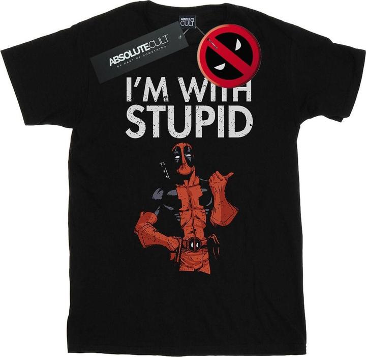 Image du produit - T-shirt DEADPOOL I'M WITH STUPID - Femme (XL)