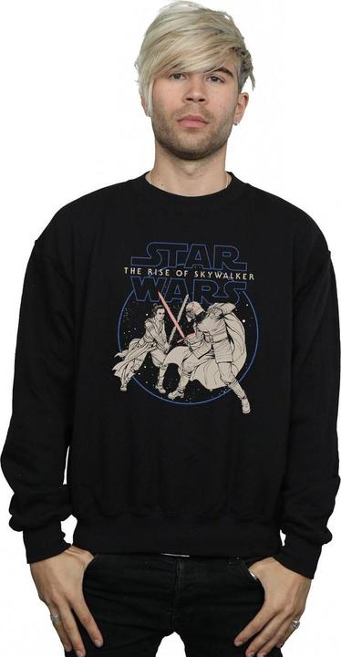 Actual product image Star Wars Mens The Rise Of Skywalker Rey And Kylo Combat Sweatshirt (M)