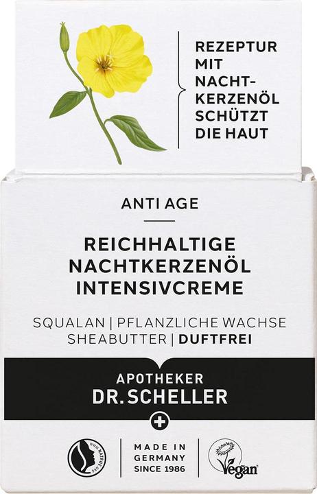 Produktbild Dr. Scheller Reichhaltige Nachtkerzenöl Intensivecreme (50 ml, Nachtcreme)