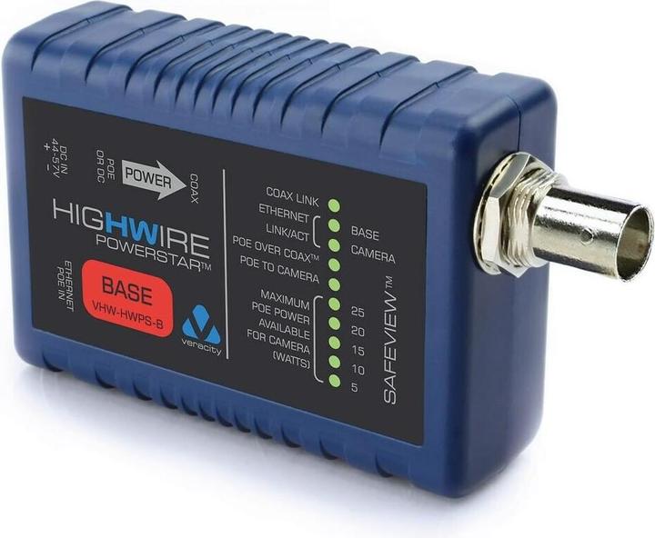 Actual product image Veracity VHW-HWPS-B Network Media Converter Built-in (802.3af (PoE), 802.3at (PoE+), 25 W)