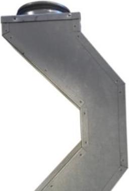 Alnor overbøjning Ø160 - overbøjning Ø160. 180 mm x 180 mm
