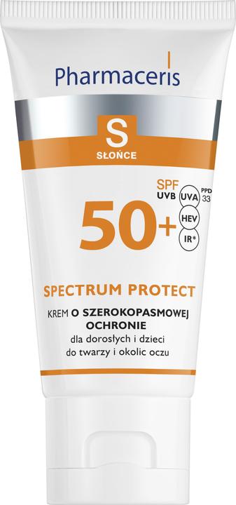 Actual product image Pharmaceris S, SPF50+, 50 ml broad protection cream (Suntan cream, SPF 50+, 50 ml)