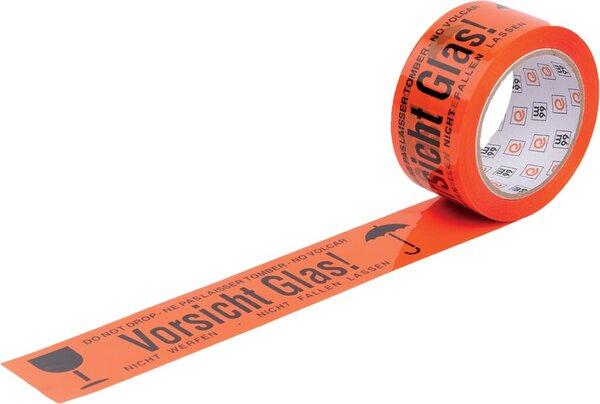 Produktbild Wihedü Packband Vorsicht Glas orange (50 mm)