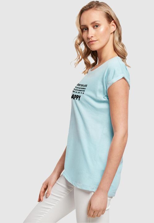 Produktbild Merchcode Ladies Never Too Late Extended Shoulder Tee - 111665 (S)
