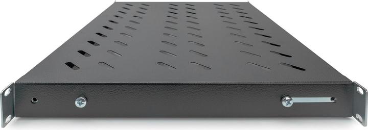 Actual product image Digitus 1U shelf for 48,3cm 19inch network cabinet RAL9005 black for 600mm deep...