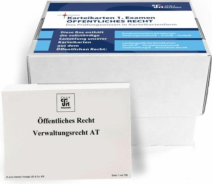 Produktbild Karteikarten 1. Examen ffentliches Recht - NRW (367 x)