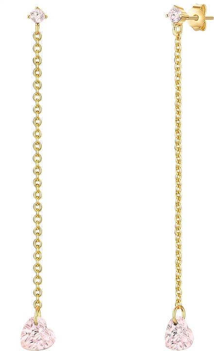 Produktbild Glanzstücke München Damen Herz Sterling Silber Rosenquarz Gelbgold - 32382 (Sterling Silber)