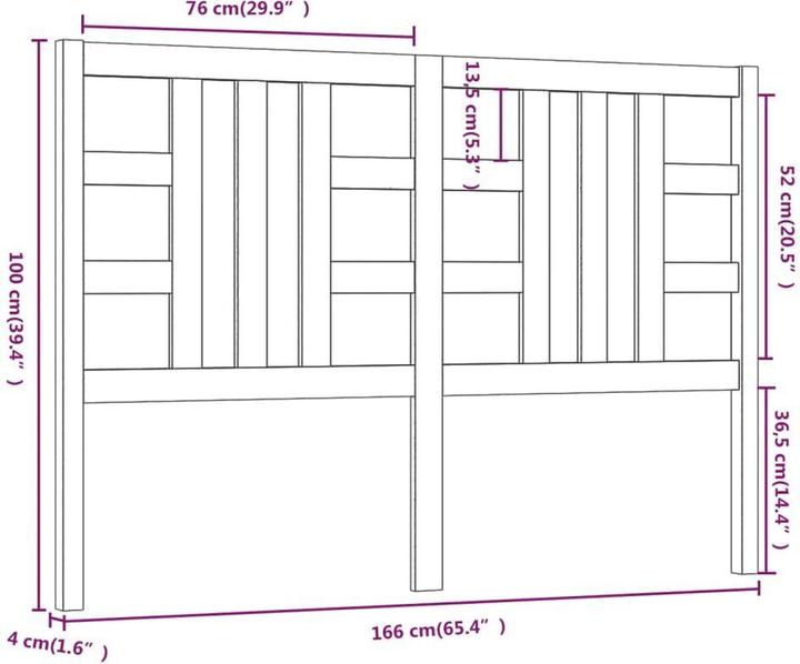Actual product image VidaXL Lior (166 x 4 x 100 cm)