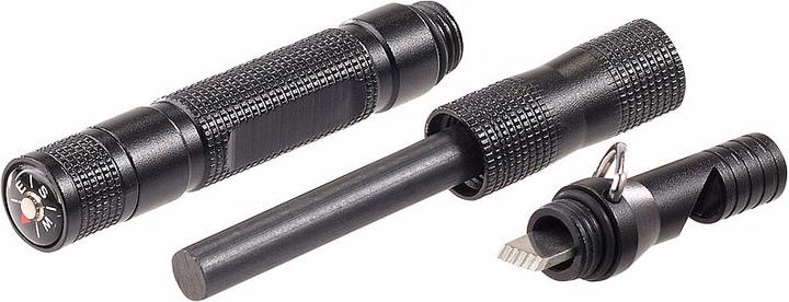 Produktbild Pearl 3in1-Feuerstarter, Notfall-Pfeife & Kompass im Aluminium-Gehäuse, 21 g (Notfallkoffer)