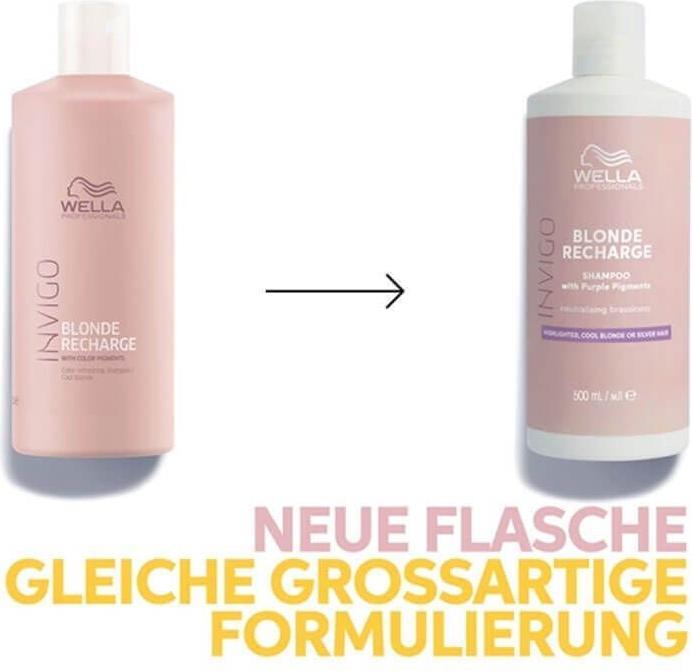 Actual product image Wella Invigo Blonde Recharge (500 ml, Silver shampoo)