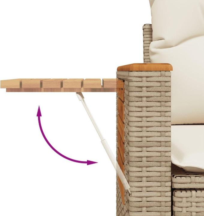 Produktbild VidaXL Gartenmöbel Sofa Garnitur Gartengarnitur Garten Sitzgruppe 8-tlg. Beige