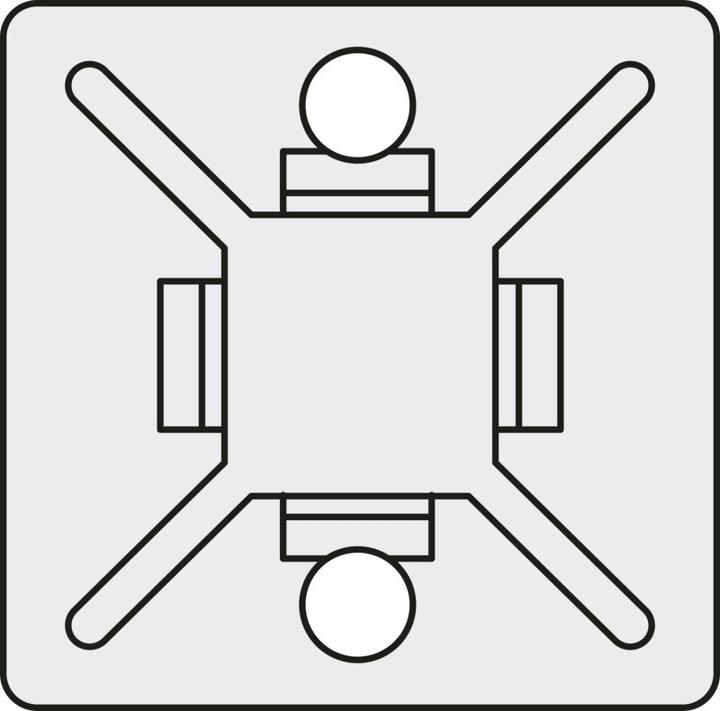 Actual product image HellermannTyton Mounting base (Fixing loops, 19 mm, 100 pcs.)