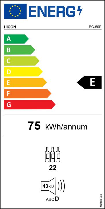 Energy Label Coldtec by Kibernetik Party Cooler KS50M (50 l)
