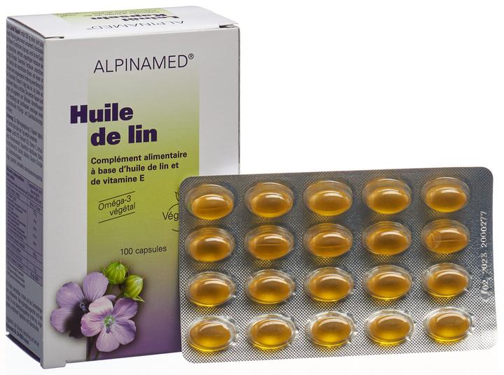 Actual product image Alpinamed Linseed Oil Capsules (100 Piece, Capsules, 112 g)
