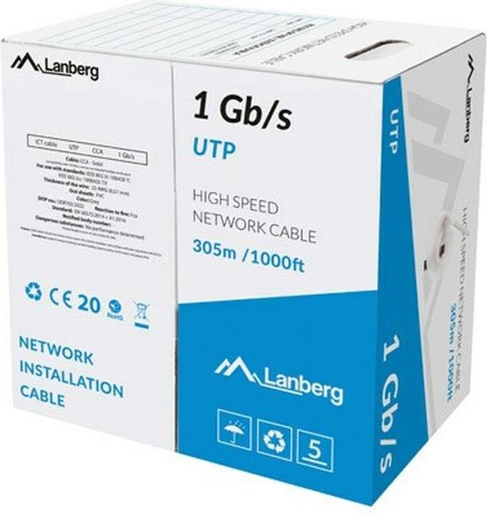 Actual product image Lanberg Network cable (U/UTP, CAT6, 305 m)
