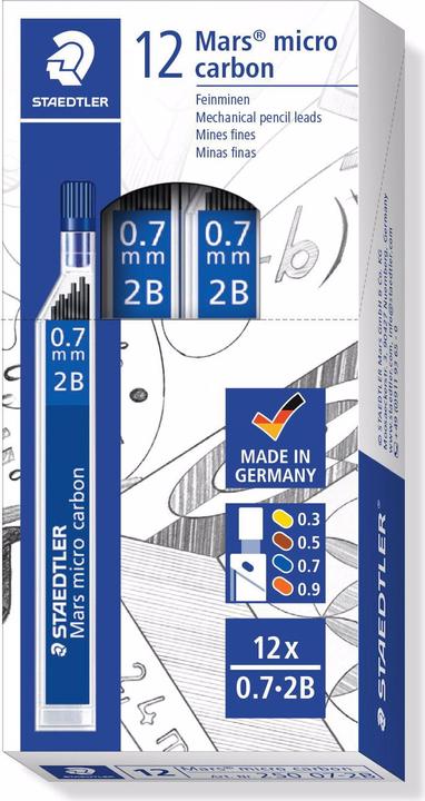 Produktbild Staedtler Mars Micro (0.70 mm, 2B, 12 x)