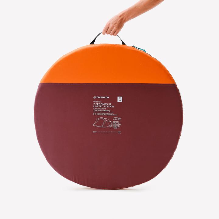 Produktbild Quechua Faltzelt - 2 Seconds für 3 Personen Limited Edition 20 Jahre braun (Wurfzelt, 3.56 kg, 3 Personen)
