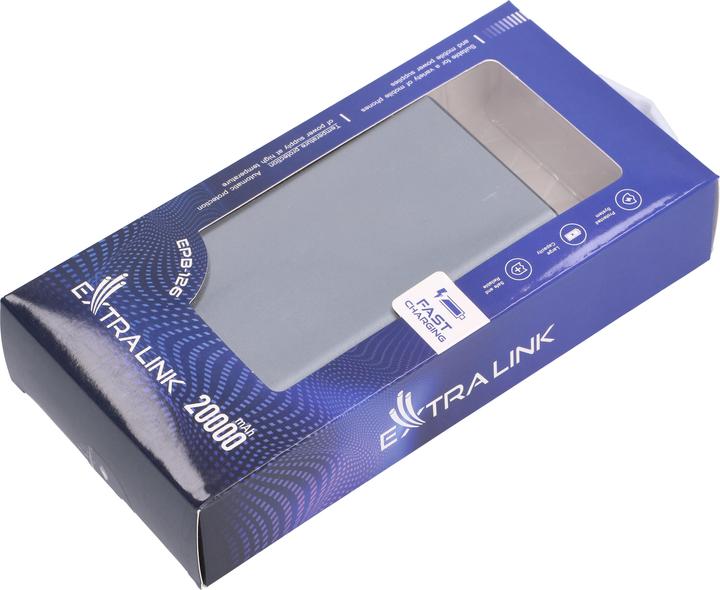 Image du produit Extralink EPB-126 20000mAh Srebrny | Banque de puissance | Power bank, 45W PD, USB-C (20000 mAh, 45 W, 74 Wh)