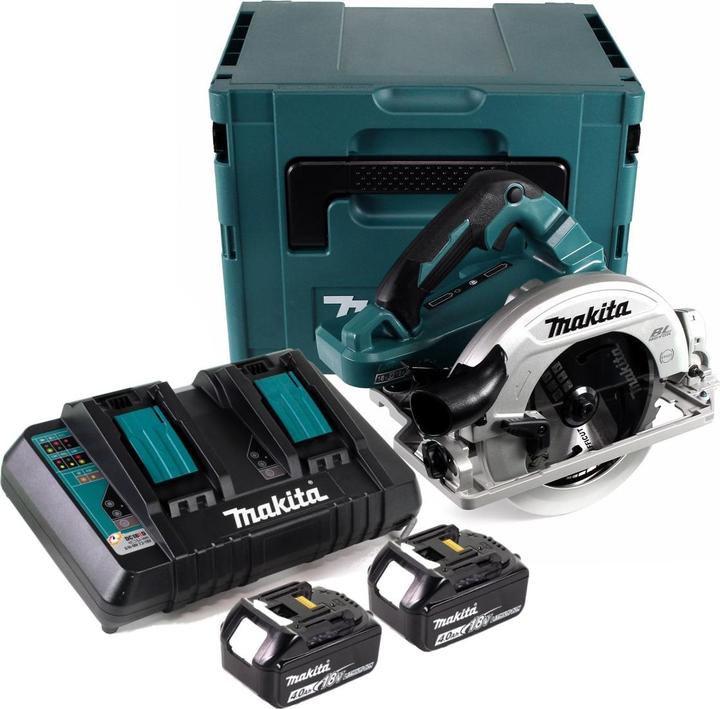 Actual product image Makita DHS 782 PM2J Battery Hand Circular Saw 36V (2x18V) 190 mm Brushless in Makpac + 2x 4,0 Ah Battery +