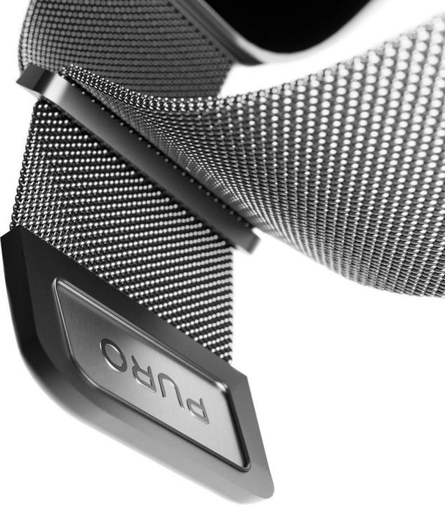 Immagine prodotto Puro Fascia magnetica milanese - Pasek ze stali nierdzewnej do Apple Watch 38/40/41 mm (srebrny) (38 mm, 40 mm, 41 mm, Acciaio inossidabile, Apple Watch Series 1, Apple Watch Series 2, Apple Watch Series 3, Apple Watch Serie 4, Apple Watch Serie 5, Apple Watch Serie 6, Apple Watch Series 7, Apple Watch Series 8, Apple Watch Series 9, Apple Watch SE)