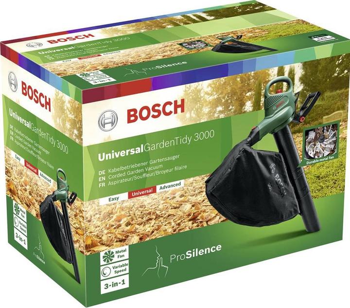 Productafbeelding Bosch Home & Garden UniversalGardenTidy 3000 (Elektrische stroom, Bladzuiger, Bladblazer, Vacuüm en ventilator)