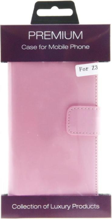 Produktbild NoName Slim Leder Book Case für Sony Xperia Z3 - rosa (Sony Xperia Z3)