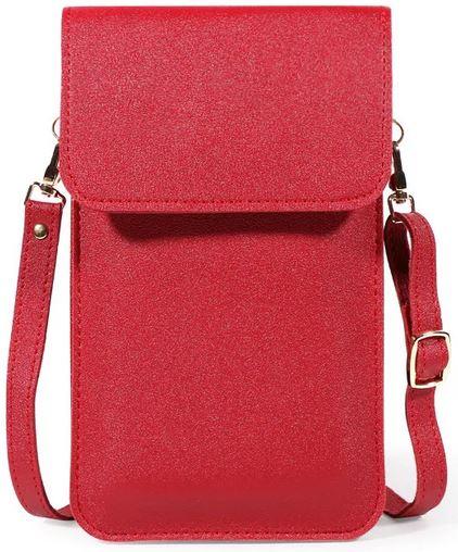 PhoneLook Elegante Schultertasche für Smartphone und mit Sichtfenster