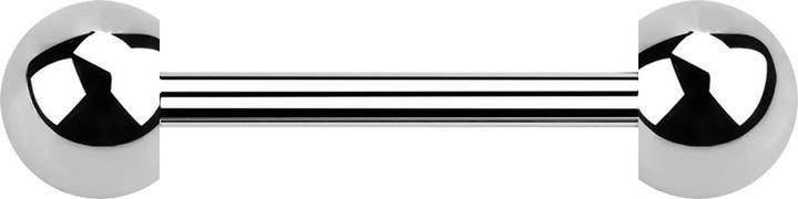 Image du produit Star Piercing Barbell argent avec deux demi-sphères (Acier chirurgical 316L)