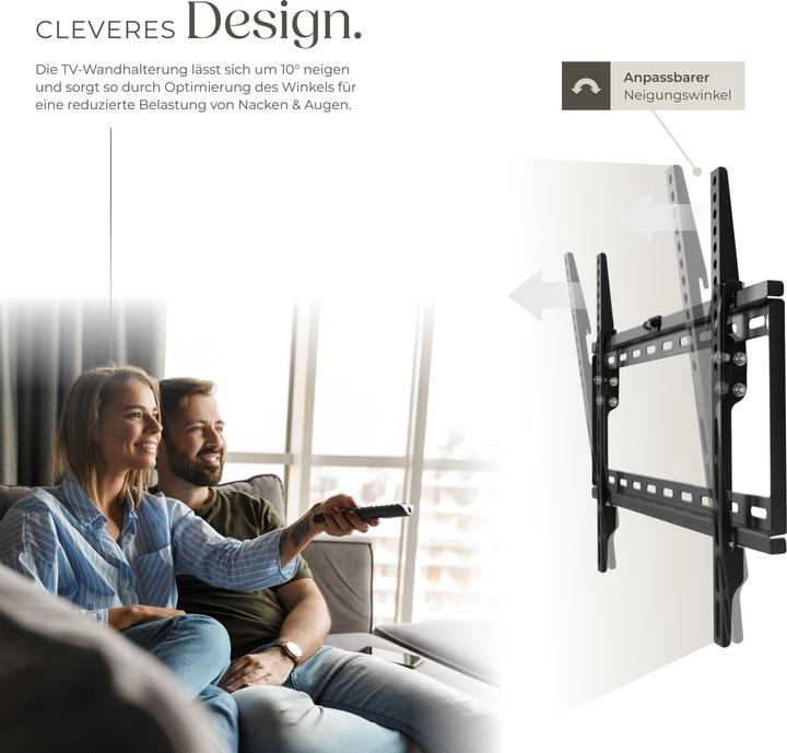 Actual product image tectake TV wall mount (Wall, 65", 70 kg)