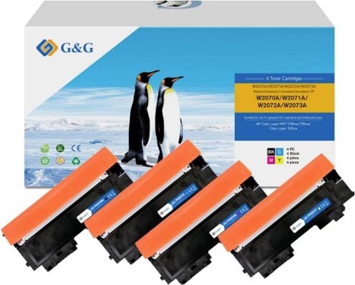 Image du produit G&G Toner Remplace HP 117A Compatible Kombi-Pack Noir, Cyan, Magenta, Jaune N