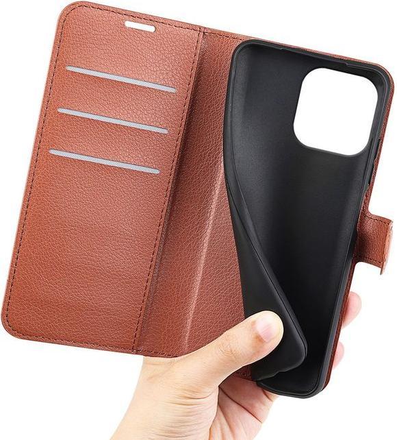Actual product image MU Classic Litchi Leather Bookcover Series (Apple iPhone 16 Pro)