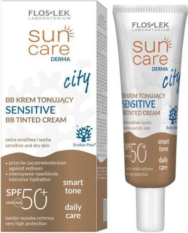 Actual product image Floslek Sun Care Derma City BB Cream -Toning sensitive SPF 50+, 30 ml