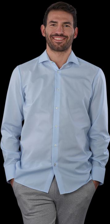 Produktbild The Basics Hemd Modern Fit Hai bügelleicht blue (L)