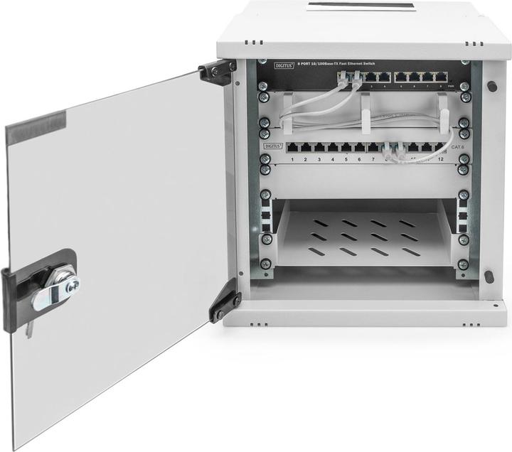 Produktbild Digitus 10" 6HE Wandgehäuse, SOHO PRO 324 x 316 x 298 mm, grau (6 HE, 10 Zoll Rack)