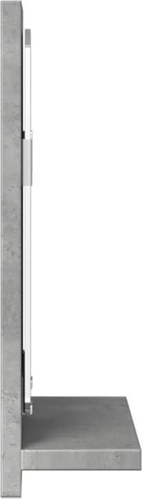 Actual product image VidaXL Badspiegel Wandspiegel Badezimmerspiegel Spiegel mit Ablage Betongrau (40 x 37 cm)