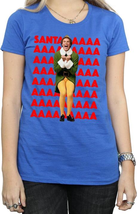 Immagine prodotto Elf Buddy Santa Scream Maglietta Donna (L)