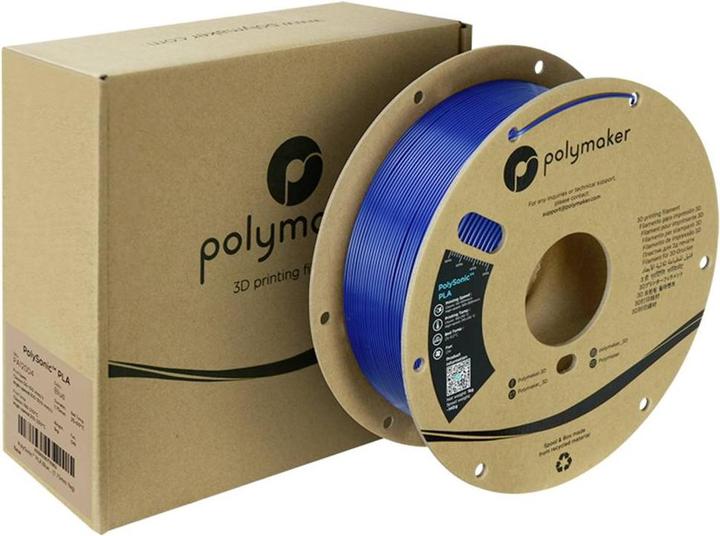 Actual product image Polymaker PolySonic High Speed PLA (PLA, 1.75 mm, 1000 g, Blue)