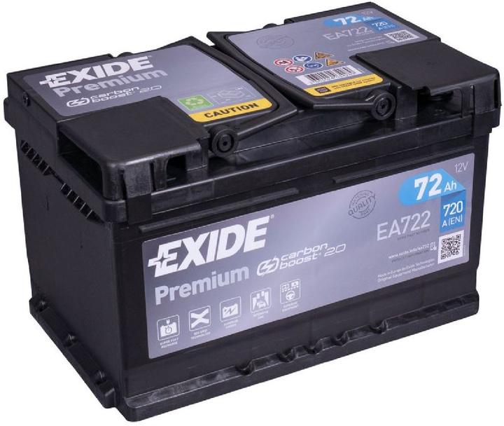 Exide Premium Carbon Boost EA722 (12 V, 72 Ah, 720 A)
