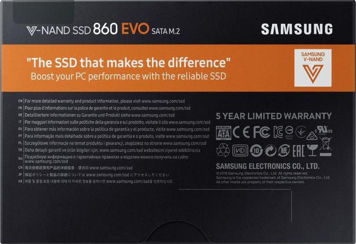 Actual product image Samsung 860 Evo (1000 GB, M.2 2280)