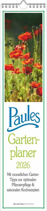 Produktbild Alpha Edition Paules Gartenplaner 2026 - Streifenplaner - Wandplaner - Küchen-Kalender - 11,3x49,5 (Deutsch)