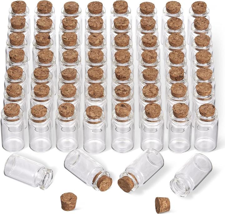 Produktbild The twiddlers Glasflasche mit Korkstopper mini 60 Stück