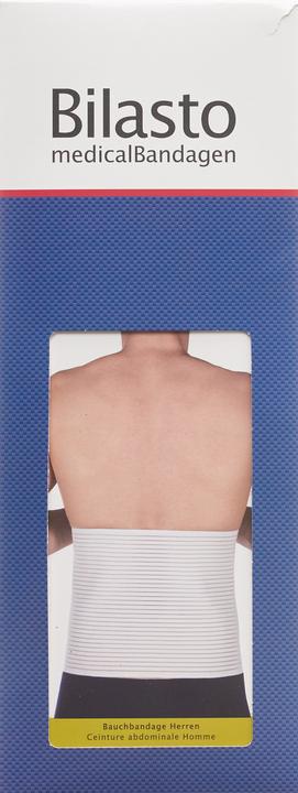 Image du produit Bilasto Uno Bandage abdominal homme XL blanc avec micro velcro (XL)