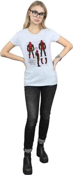 Actual product image Womens/Ladies Deadpool Action Figure Plans Cotton T-Shirt (S)