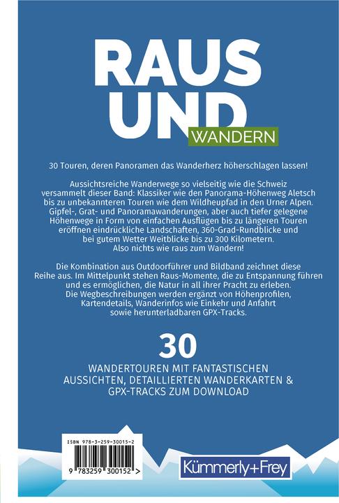 Produktbild Kümmerly+Frey Raus und Wandern Panoramawege - Wanderführer (Deutsch, Claudia Ruf, Yvonne Zürrer, 2025)