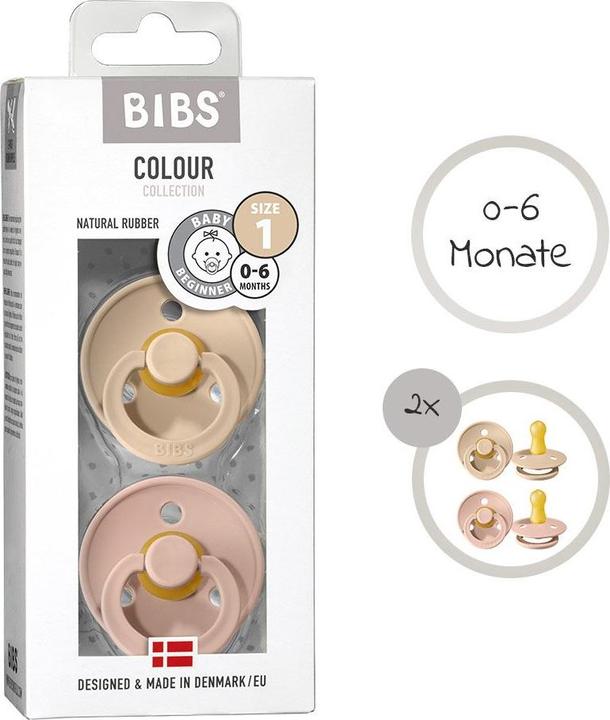 Actual product image Bibs 2-PACK S BLUSH & VANILLA Smoczek Uspokajający kauczuk Hevea (2 x, up to 6 M.)