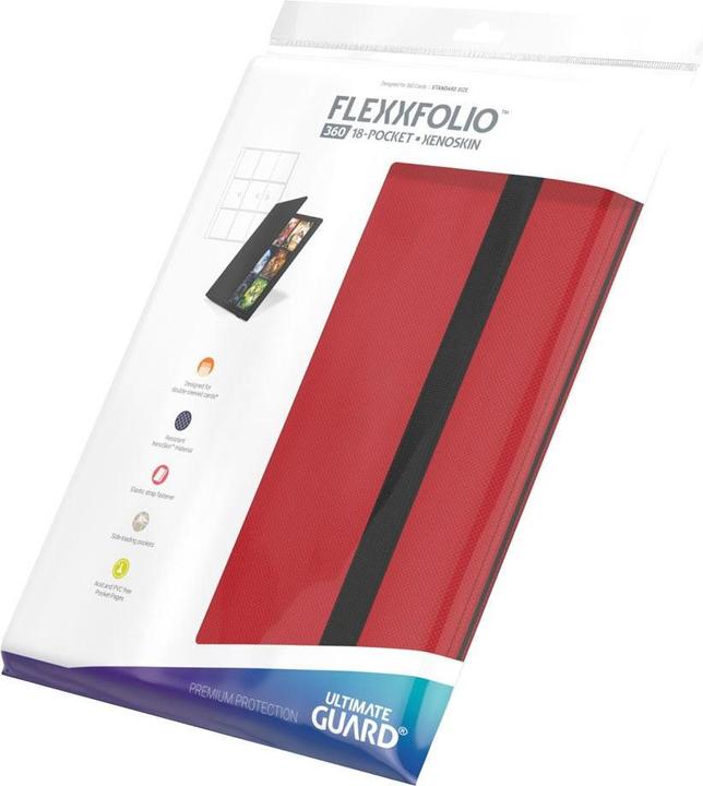 Produktbild Ultimate Guard UGD010204 - Flexxfolio 360 – 18-Pocket Xenoskin Kartenmappe, rot