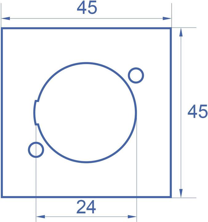 Produktbild Delock Easy 45 Modulblende Loch-Ausschnitt D-Typ, 45 x 45 mm 5 Stück weiss