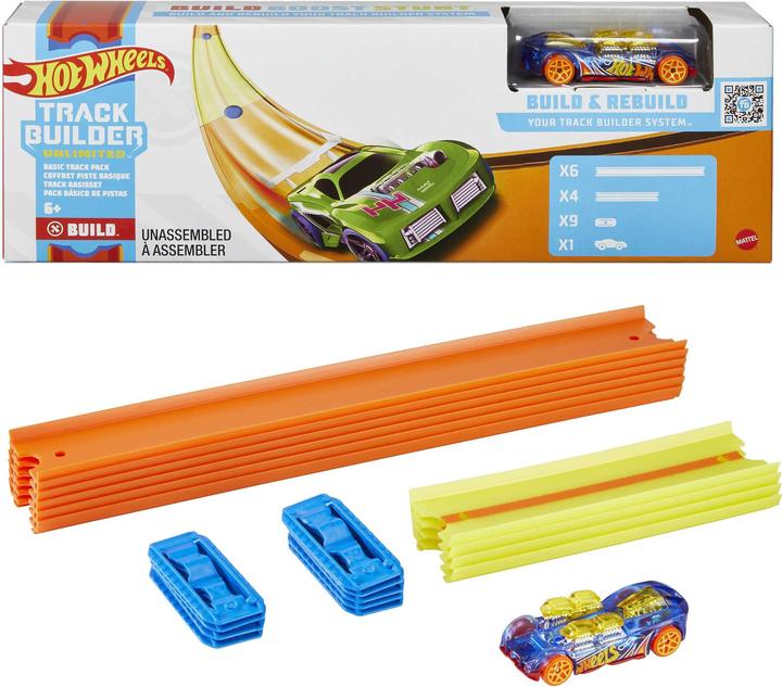 Image du produit Hot Wheels Coffret Piste Basique Track Builder Unlimited - Petite Voiture / Circuit - Dès 6 ans